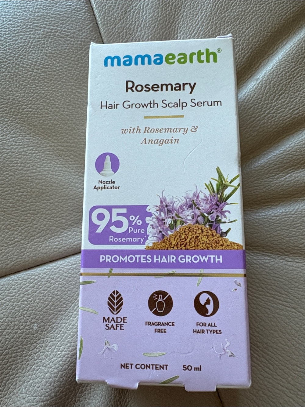 Earth Rosemary Hair Growth Scalp Serum - Purple & White